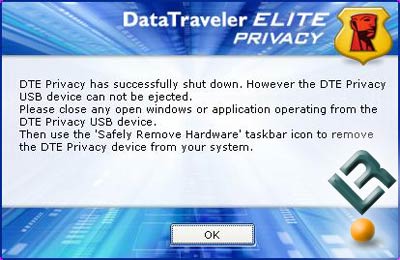 The Kingston 2GB DataTraveler Elite Privacy Edition USB Flash Drive