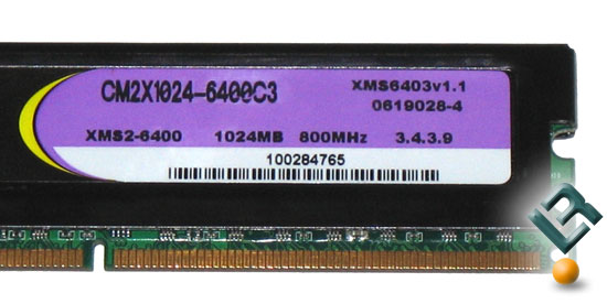 2 X 1GB CORSAIR XMS PRO 2GB PC2-6400 800MHz 240-pin DDR2 Dual Channel Memory Kit 