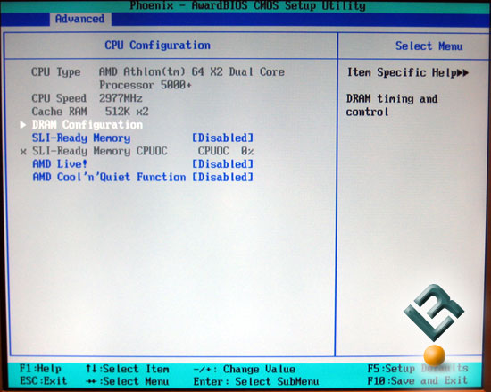 asus m2n32 cpu configuration