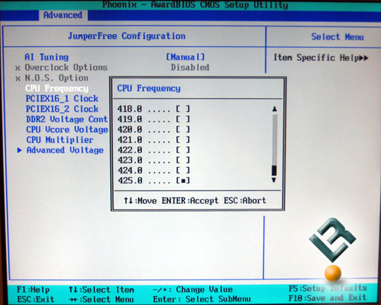 asus m2n32 cpu frequency