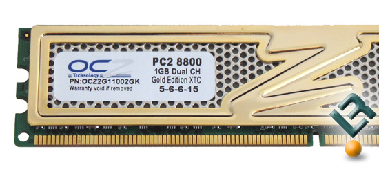 OCZ PC2-8800 Label