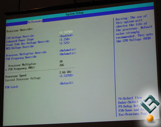 D975XBX2 'Bad Axe 2' Motherboard BIOS Processor Overrides