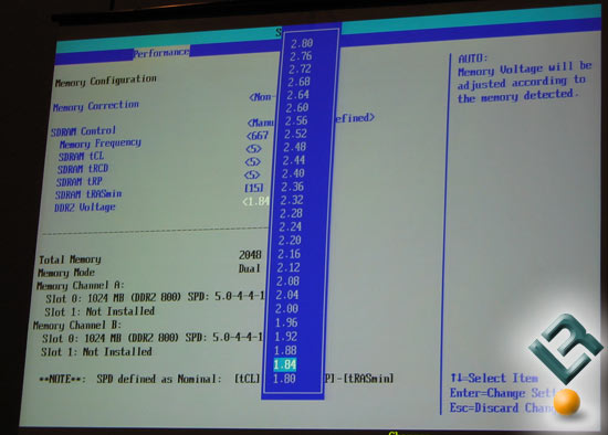 D975XBX2 'Bad Axe 2' Motherboard Memory Voltages