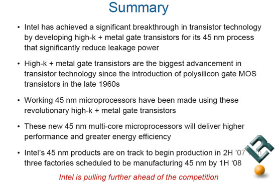 Intel Metal Gate Transistors