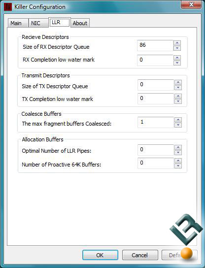Killer NIC Configuration