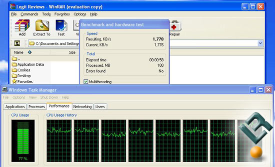 WinRAR on Eight Cores