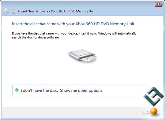 Xbob 360 HD-DVD Player Installation on Microsoft Windows Vista