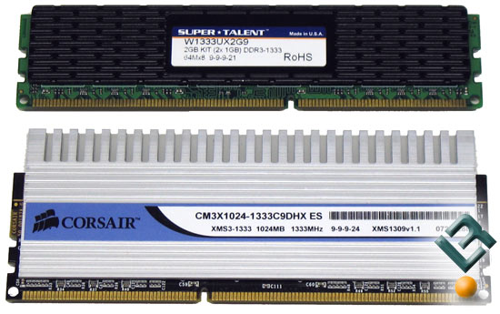 Cosair, Kingston, OCZ, Super Talent DDR3 1333MHz PC3-10666 Roundup