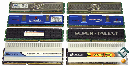 Cosair, Kingston, OCZ, Super Talent DDR3 1333MHz PC3-10666 Roundup