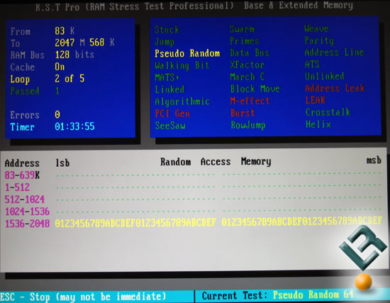 Crucial DDR3 1600MHz Stability Testing Results