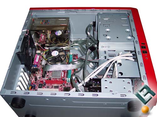 The open F430 case overall