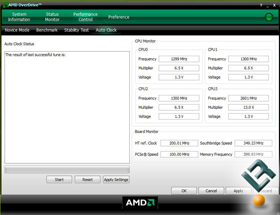 AMD OverDrive with a Phenom 9900 Processor