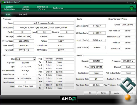 AMD OverDrive with a Phenom 9900 Processor