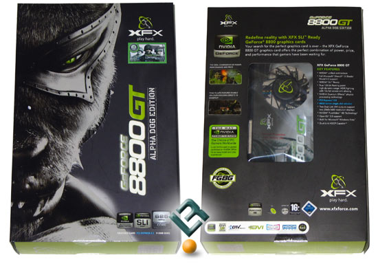 XFX GeForce 8800 GT Alpha Dog Video Card Retail Box