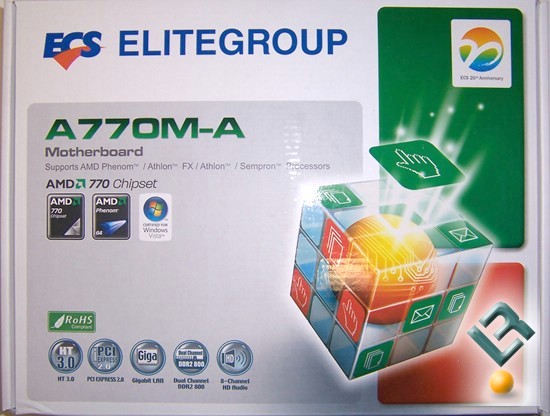 ECS A770M-A Motherboard Review Box