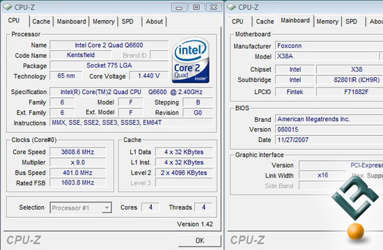 Foxconn X38A Motherboard Review Test