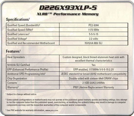 pny xlr8 pc2 9384 memory review