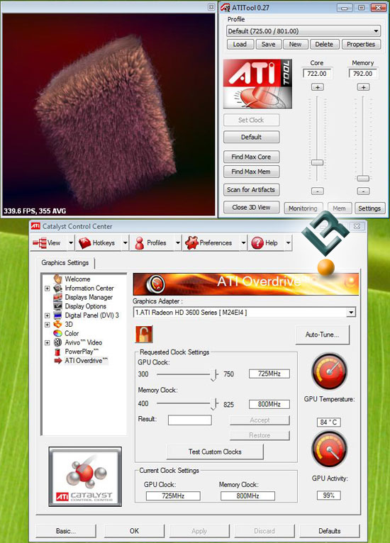 ATI Radeon HD 3650 Load Temperatures