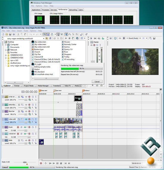 Sony Vegas Benchmarking