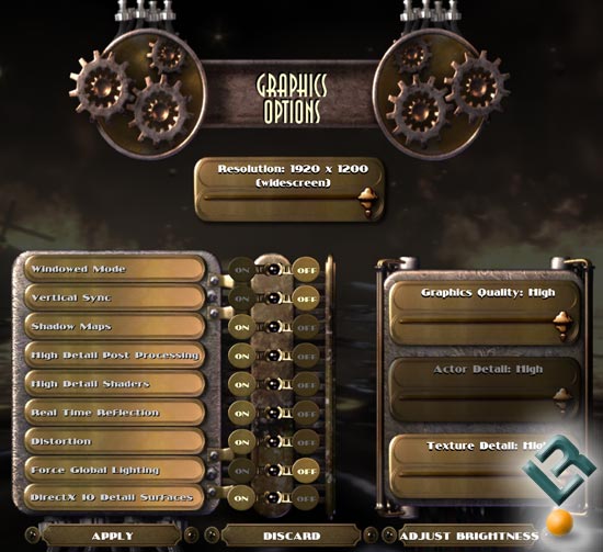 BioShock Benchmark Settings