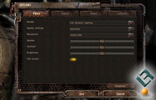 S.T.A.L.K.E.R. Benchmark Settings