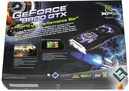 XFX GeForce 9800 GTX Video Card Retail Box