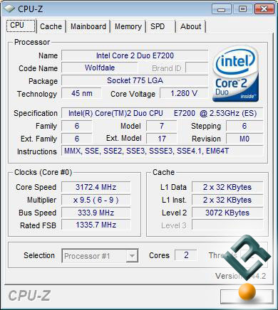 Intel Core 2 Duo E7200 Processor Overclocking