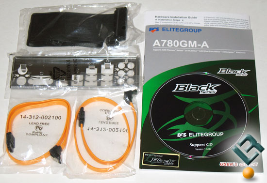 ECS A780GM-A motherboard top