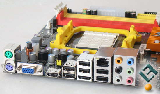 ECS A780GM-A motherboard rear I/O panel