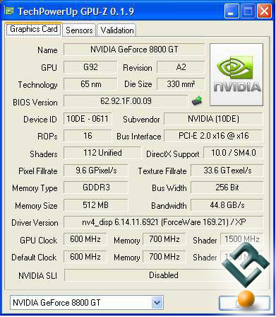 ECS 8800 GT 256MB