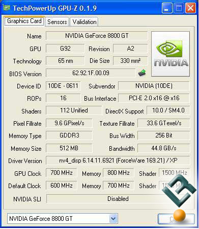 ECS 8800 GT 256MB