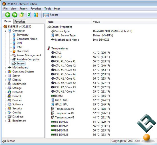 Kington HyperX FB-DIMM Temperature Testing