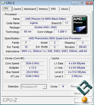 AMD Phenom X4 9950 Processor Overclocking