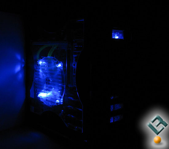 Thermaltake Armor +MX lit up in the dark