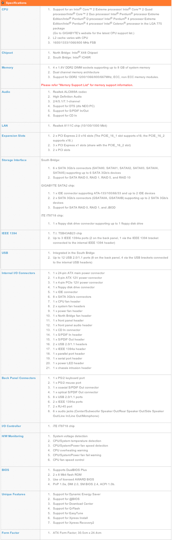 Gigabyte X48