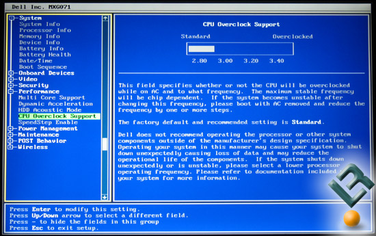 Dell M1730 BIOS Overclocking