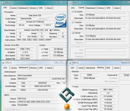 Intel Atom Platform CPU-Z