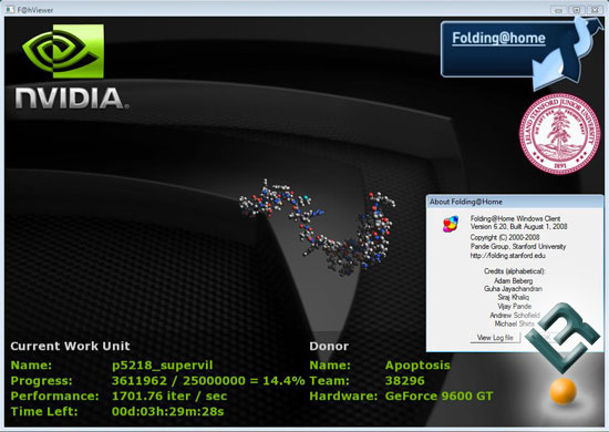 The NVIDIA F@H Viewer