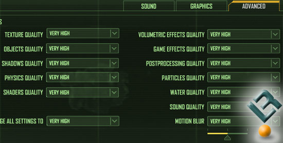 Crysis Benchmark Settings