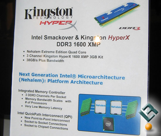 Intel DX58SO Motherboard and HyperX Display Sign