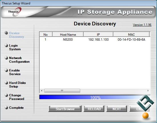 Thecus N5200BR Setup Wizard