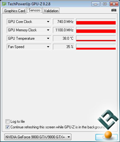 ECS GeForce 9800 GTX+ Hydra Idle Temperature