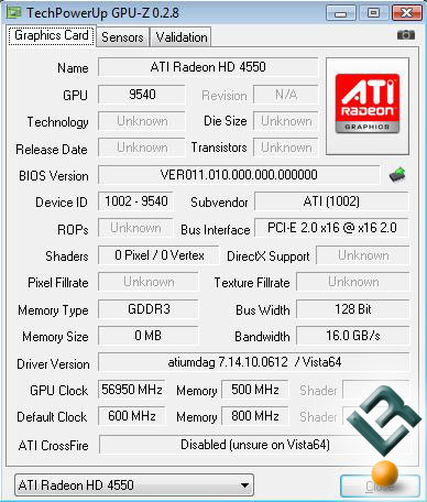 ATI Radeon HD 4550 Graphics Card