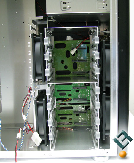 Main drive cage of the Lian Li PC-A7010