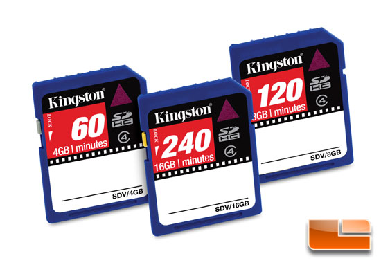 Kingston SDHC Video Cards