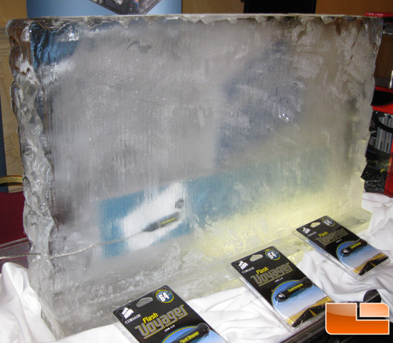 Corsair Memory USB Key in Ice Block