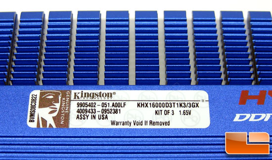 Kingston Triple Channel DDR3 2000MHz