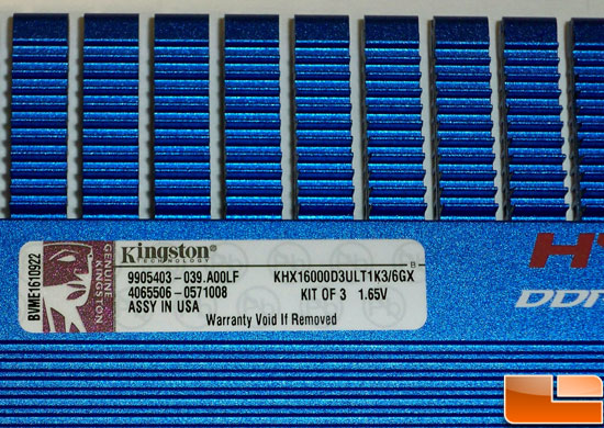 Kingston Triple Channel DDR3 2000MHz