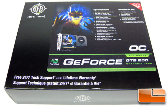 BFG Tech GeForce GTS 250 Retail Box Front