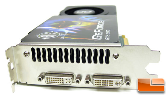 BFG Tech GeForce GTS 250 Video Card DVI Connectors